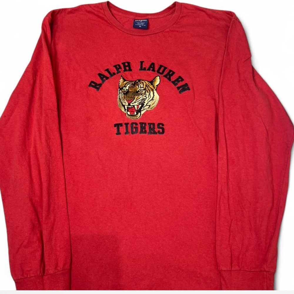 Vintage Ralph Lauren RARE Tiger Embroidered long sleeve T XL